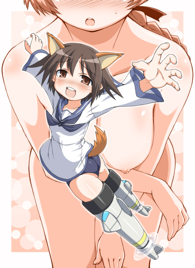 miyafuji yoshika and lynette bishop (world witches series and 1 more) drawn by naitou_kouse