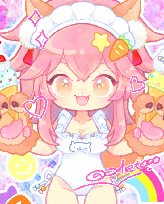 tamamo and tamamo cat (fate and 1 more) drawn by odetooo