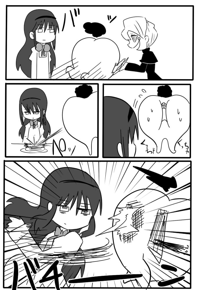 akemi homura, clara dolls, and lilia (mahou shoujo madoka magica and 1 more) drawn by nura_(oaaaaaa)