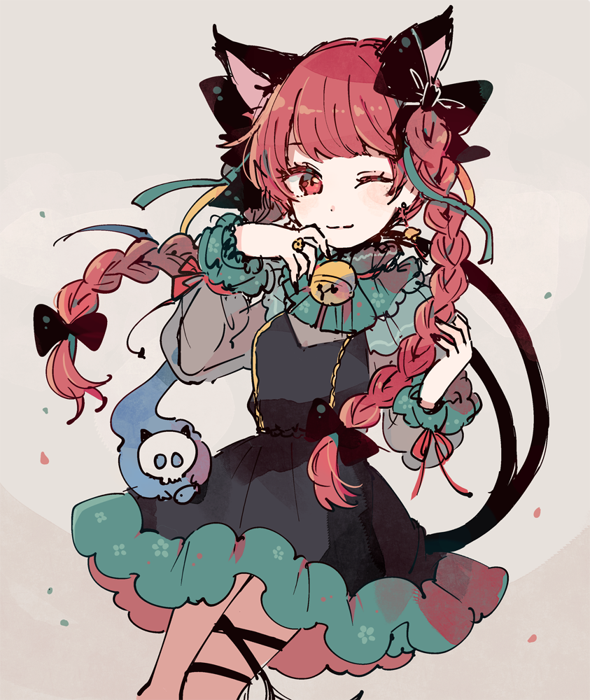 kaenbyou rin (touhou) drawn by mozukuzu_(manukedori)
