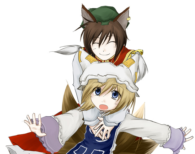yakumo ran and chen (touhou) drawn by sunaya_yanokura
