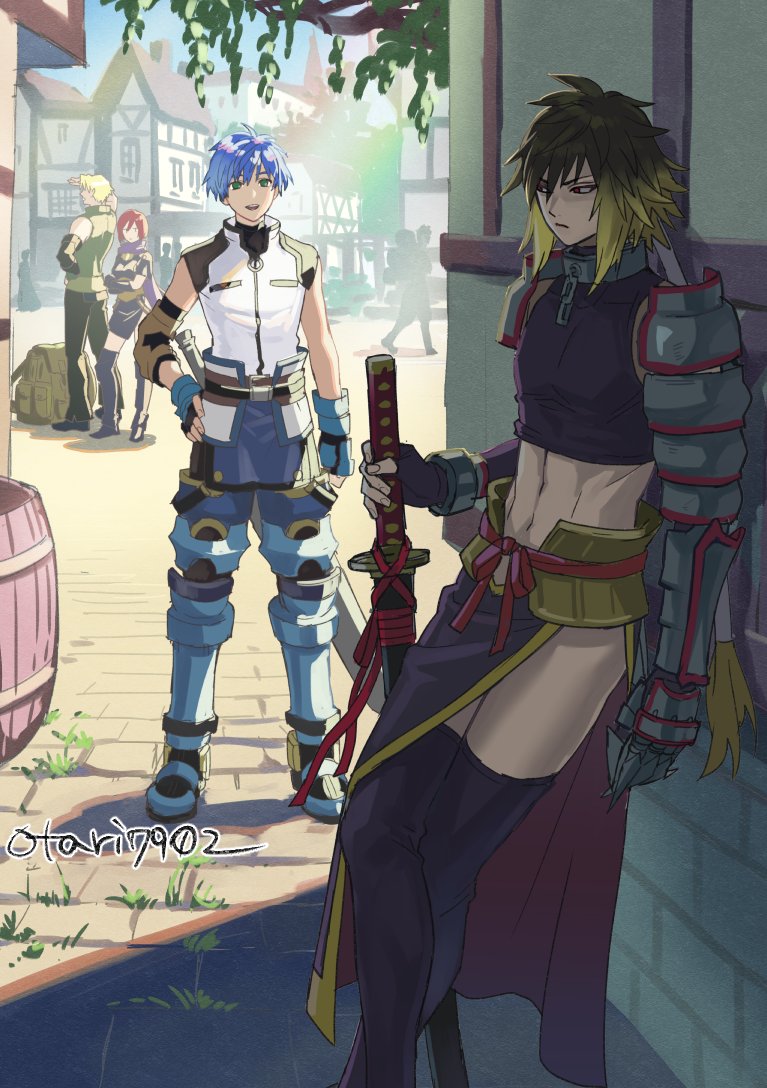 nel zelpher, albel nox, fayt leingod, and cliff fittir (star ocean and 1 more) drawn by indesign