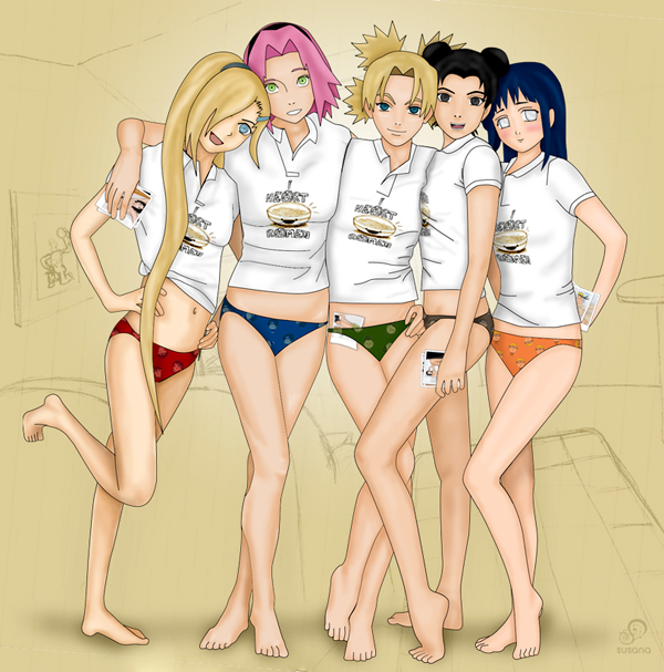 haruno sakura, hyuuga hinata, yamanaka ino, temari, and tenten (naruto and 1 more) drawn by suxius