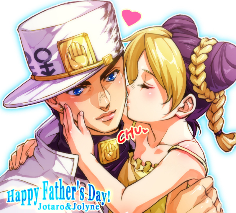 kujo jotaro and kujo jolyne (jojo no kimyou na bouken and 2 more) drawn by tetsukuzu_tetsuko