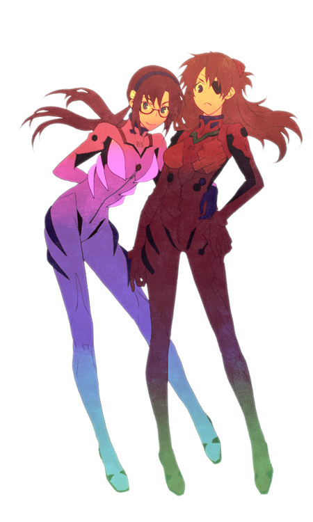 souryuu asuka langley and makinami mari illustrious (neon genesis evangelion and 2 more) drawn by nomoc