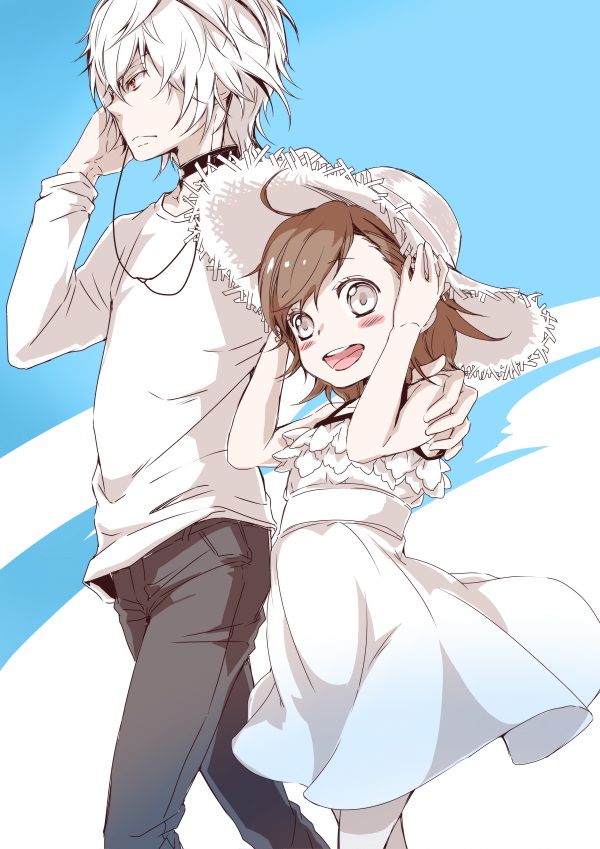 accelerator and last order (toaru majutsu no index) drawn by kadaka_(9m)