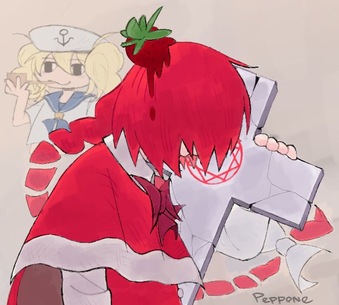 okazaki yumemi and kitashirakawa chiyuri (touhou) drawn by pepponeppo