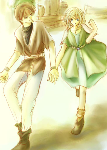 leif and nanna (fire emblem and 1 more) drawn by rupa_(tororo)