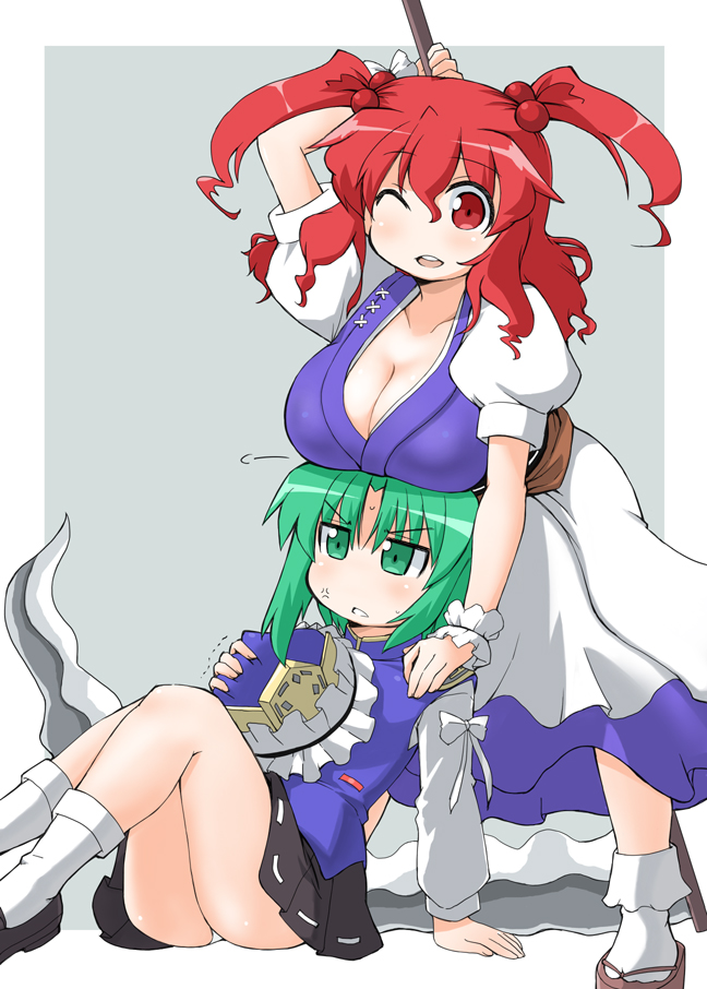shiki eiki and onozuka komachi (touhou and 1 more) drawn by naitou_kouse