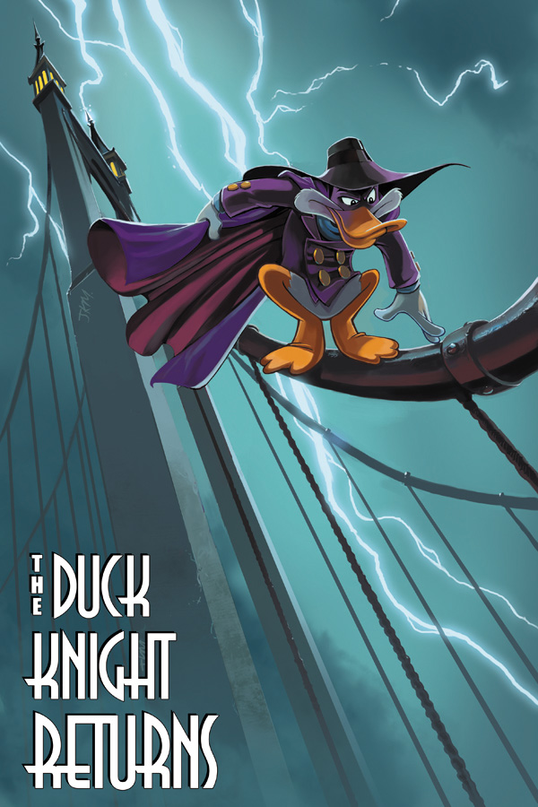 batman and darkwing duck (dc comics and 4 more) drawn by jake_myler