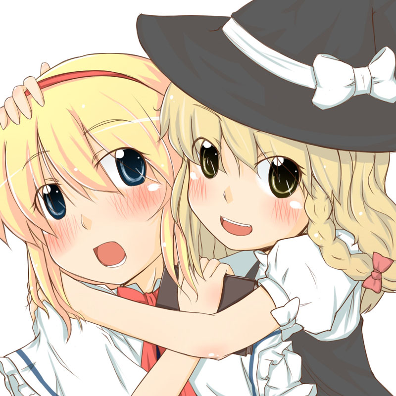 kirisame marisa and alice margatroid (touhou) drawn by asana_tsukune