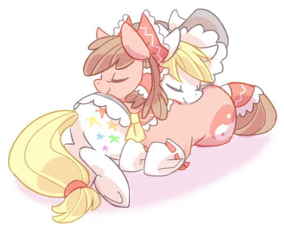 hakurei reimu and kirisame marisa (touhou and 2 more) drawn by supahbeefcakes