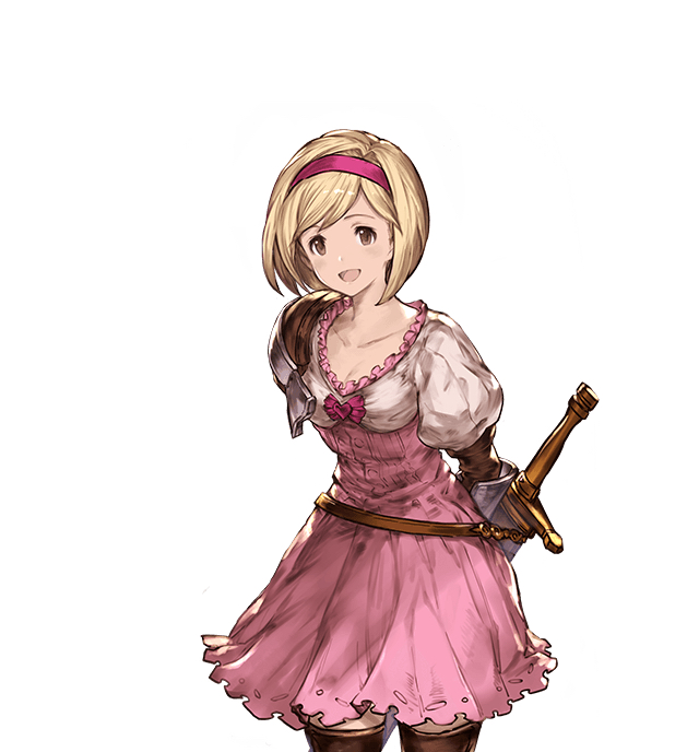 djeeta and fighter (granblue fantasy) drawn by minaba_hideo