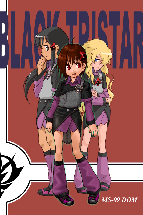 dom and black tri-stars (gundam and 1 more) drawn by nier_(l215)