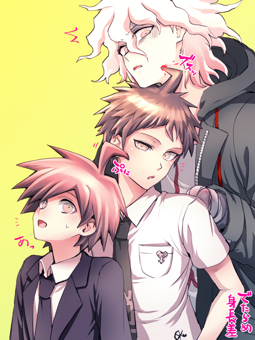 komaeda nagito, hinata hajime, and naegi makoto (danganronpa and 2 more) drawn by zakki