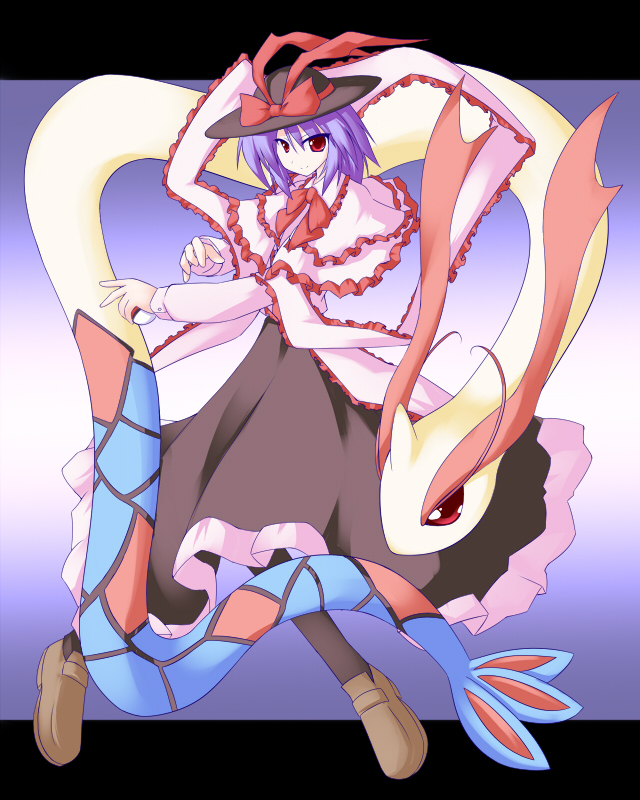 nagae iku and milotic (touhou and 1 more) drawn by miyo_(miyomiyo01)