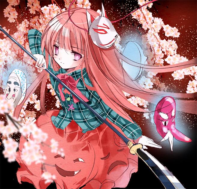 hata no kokoro (touhou) drawn by cierra_(ra-bit)