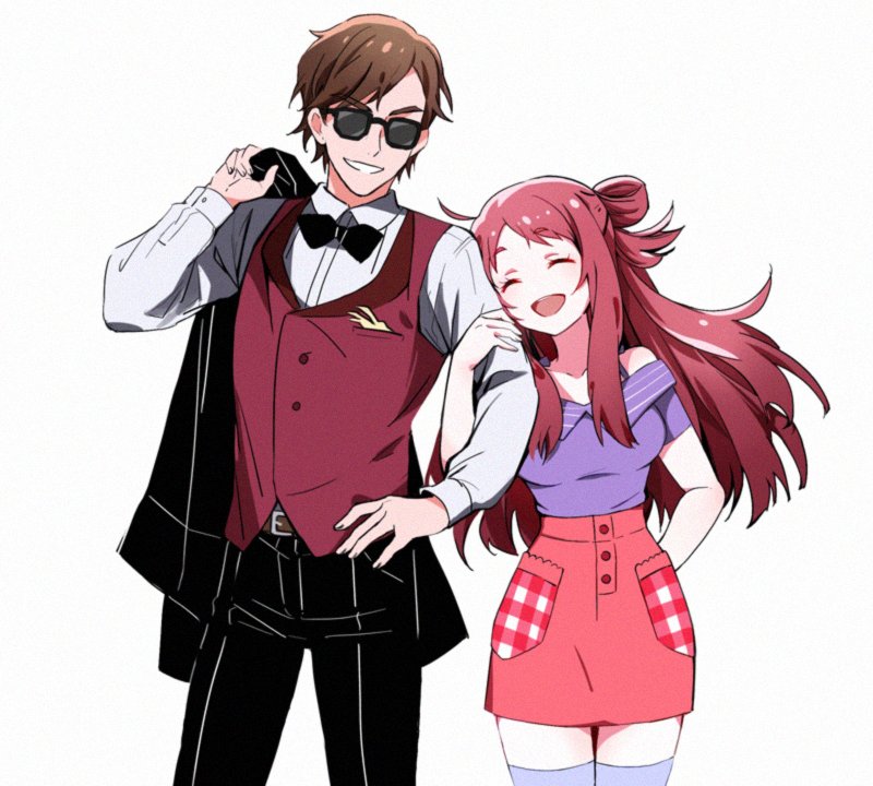 minamoto sakura and tatsumi koutarou (zombie land saga) drawn by da_huang