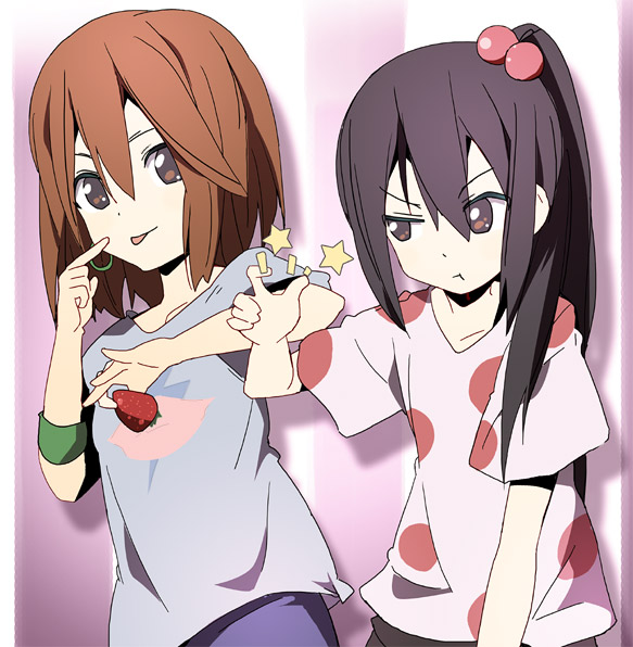 nakano azusa and hirasawa yui (k-on!) drawn by ixy