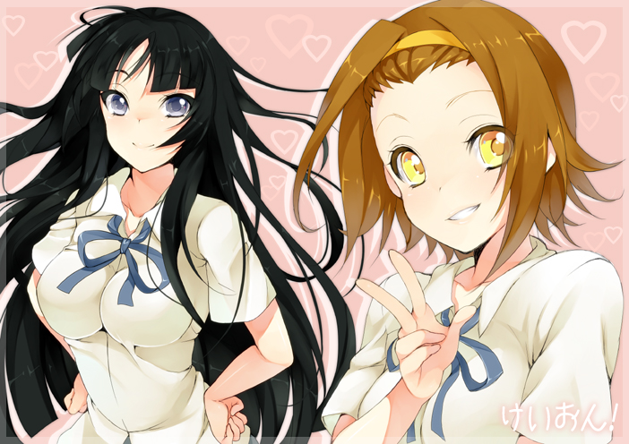akiyama mio and tainaka ritsu (k-on!) drawn by skull_lover