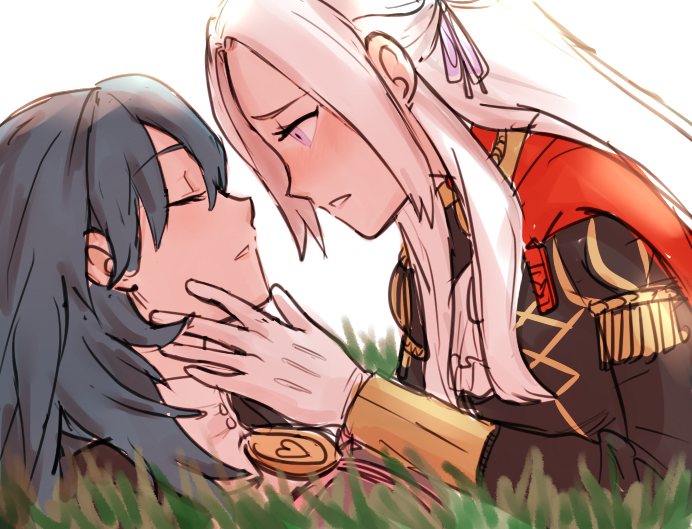 female byleth and edelgard von hresvelg (fire emblem and 1 more) drawn by dashingicecream