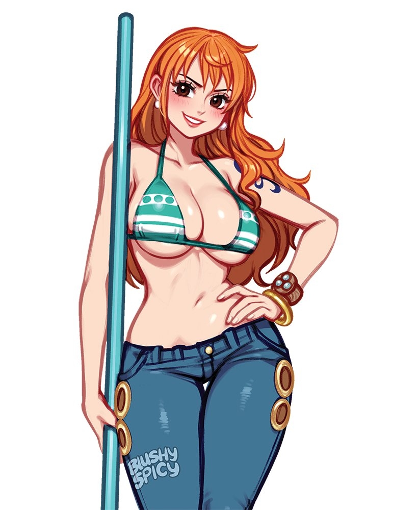 nami (one piece) drawn by blushyspicy