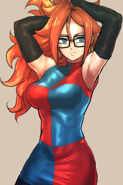 android 21 (dragon ball and 1 more) drawn by kemachiku