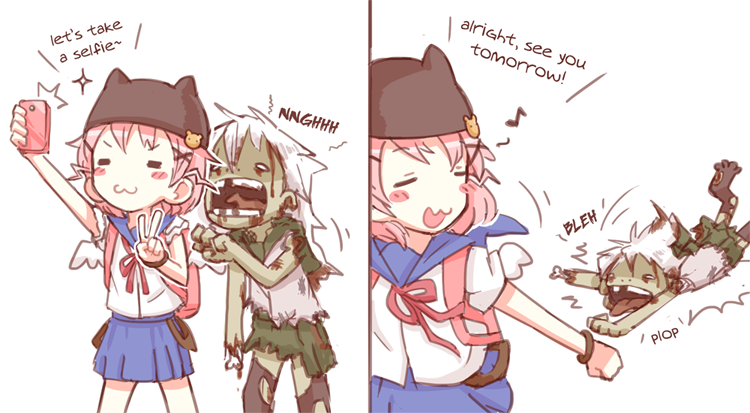 takeya yuki (gakkou gurashi!) drawn by friedbun