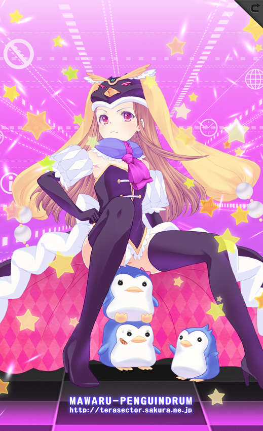 takakura himari, princess of the crystal, penguin 3-gou, penguin 2-gou, and penguin 1-gou (mawaru penguindrum) drawn by omuni