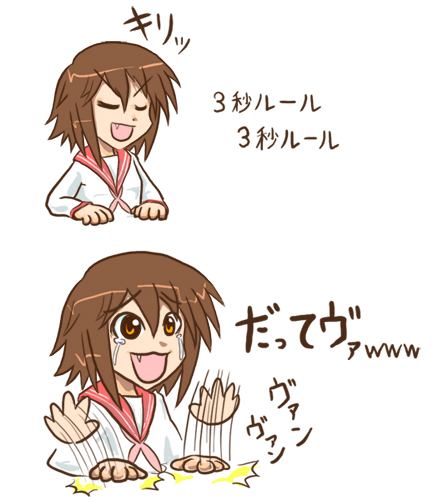 kusakabe misao and yaruo (lucky star and 2 more) drawn by taishi_(c+na)