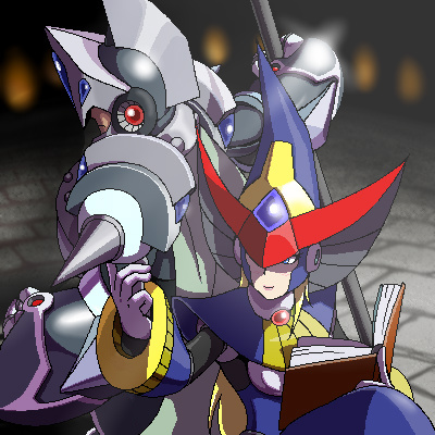 berkana and gareth (mega man and 2 more) drawn by napo
