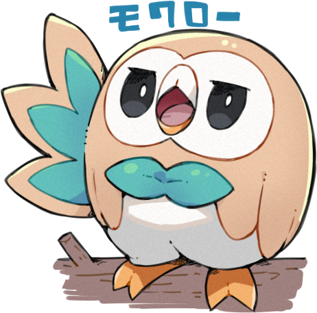 rowlet (pokemon) drawn by haruken
