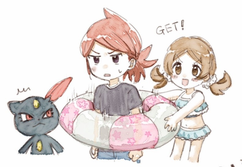 lyra, silver, and sneasel (pokemon and 1 more) drawn by asuka_rkgk