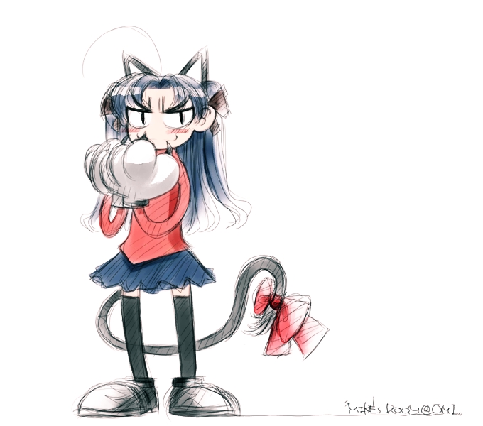 tohsaka rin (fate and 1 more) drawn by mike156