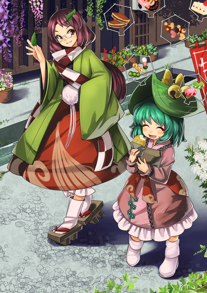 kasodani kyouko and futatsuiwa mamizou (touhou) drawn by umigarasu_(kitsune1963)
