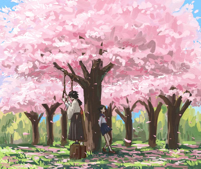 itoshiki nozomu, fuura kafuka, and tsunetsuki matoi (sayonara zetsubou sensei) drawn by namu_(nurui_cha)