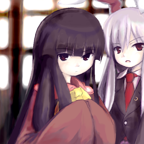 reisen udongein inaba and houraisan kaguya (touhou) drawn by tsubasa_(abchipika)