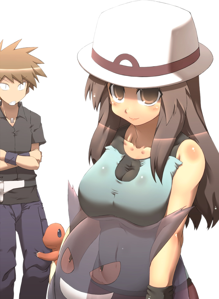 blue oak, leaf, gengar, and charmander (pokemon and 1 more) drawn by tokyo_(great_akuta)