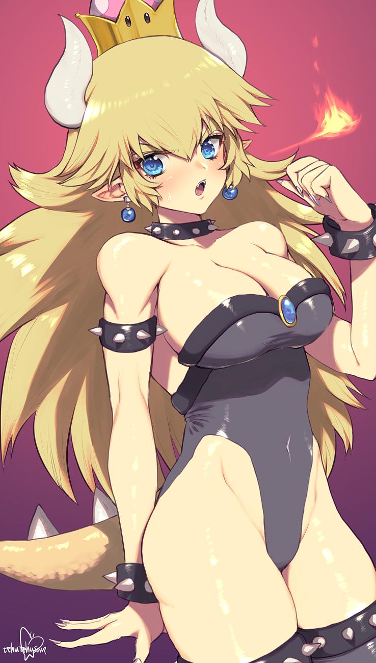bowsette (mario and 1 more) drawn by murata_tefu