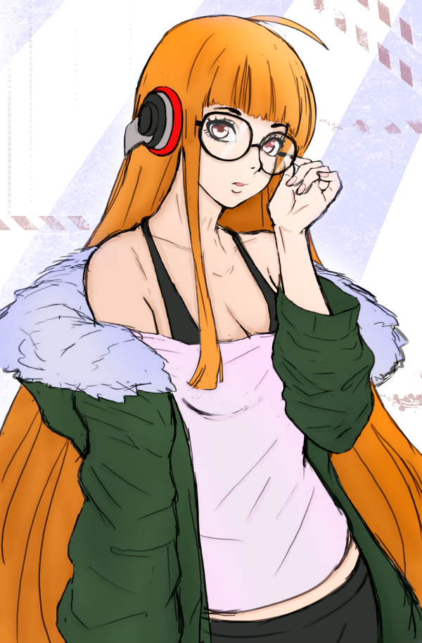sakura futaba (persona and 1 more) drawn by glassarcana