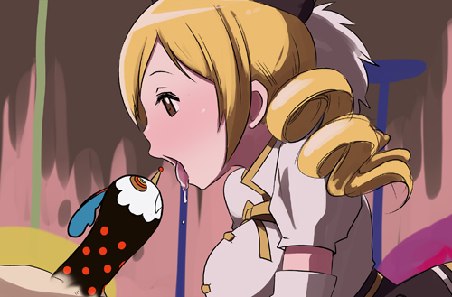 tomoe mami and charlotte (mahou shoujo madoka magica) drawn by butcha-u