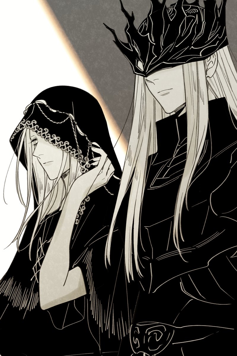 lothric and lorian (dark souls and 1 more) drawn by k34dsds