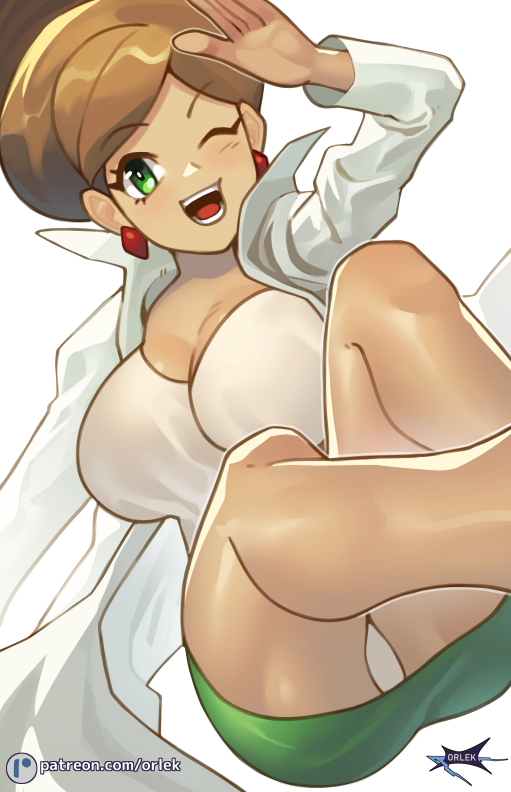 professor juniper (pokemon and 1 more) drawn by orlek