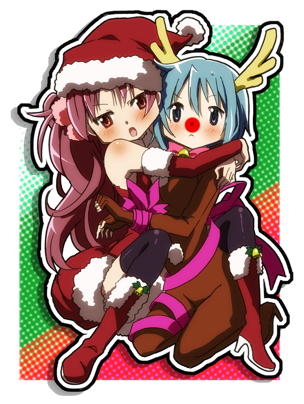 miki sayaka and sakura kyoko (mahou shoujo madoka magica) drawn by fumiko_(mesushi)