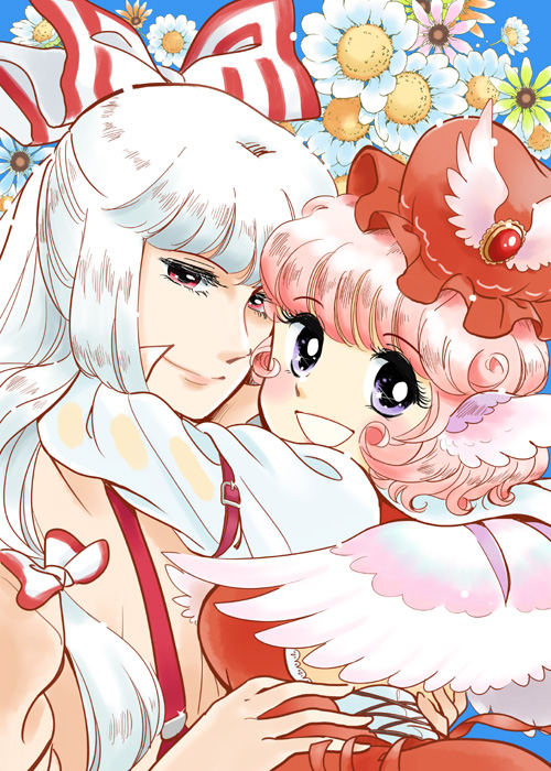 fujiwara no mokou and mystia lorelei (touhou) drawn by mitsumoto_jouji