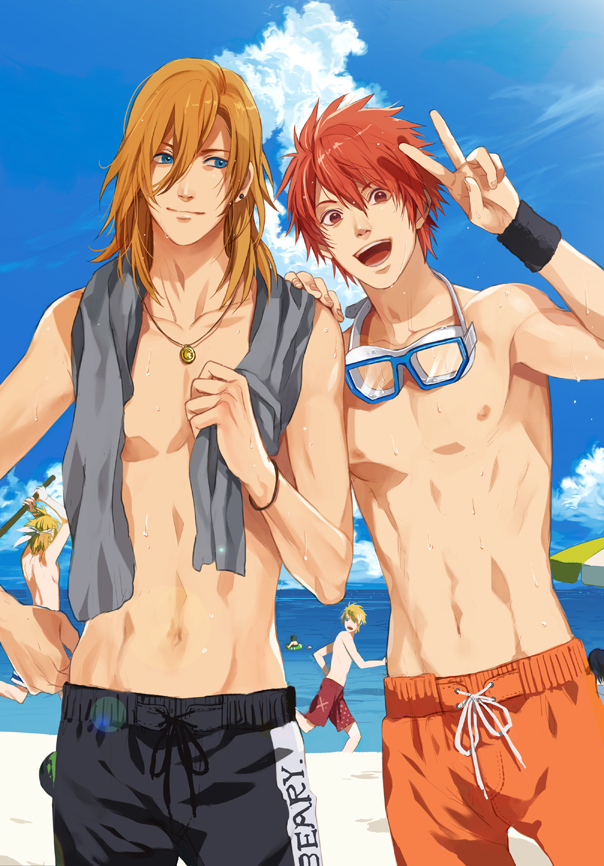 kurusu shou, shinomiya natsuki, ichinose tokiya, ittoki otoya, hijirikawa masato, and 1 more (uta no prince-sama) drawn by sumishuu