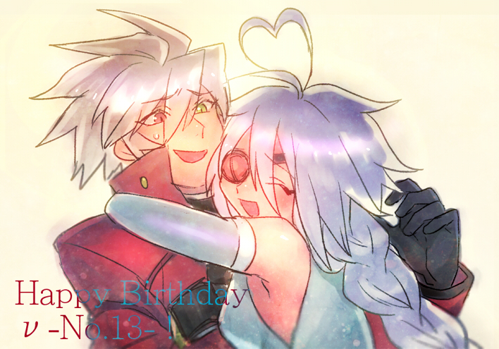 ragna the bloodedge and nu-13 (blazblue) drawn by ingpink