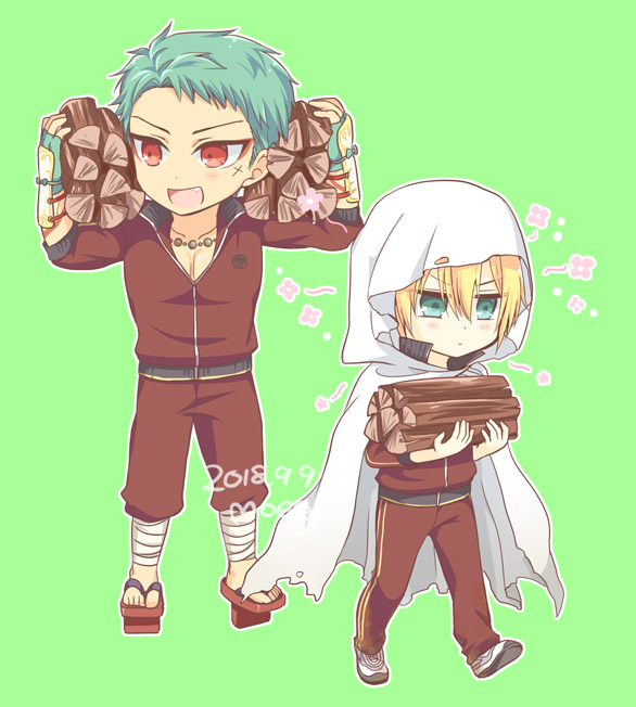 yamanbagiri kunihiro and yamabushi kunihiro (touken ranbu) drawn by moegi_(honey_122)