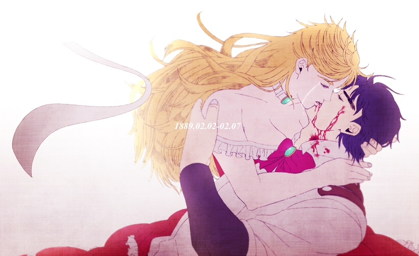 jonathan joestar and erina pendleton (jojo no kimyou na bouken and 1 more) drawn by tahiro