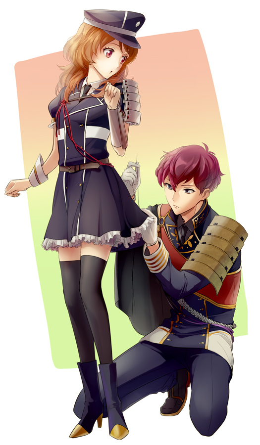 midare toushirou, ichigo hitofuri, ozora akari, and sena tsubasa (touken ranbu and 1 more) drawn by joka_(night_gate)